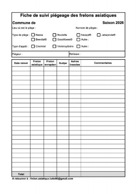 Fiche suivi piégage FAPJ 2026